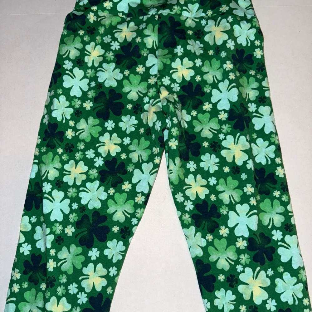 No Boundaries Women’s St Patricks Shamrock High Rise Ankle Leggings New S (4-6) - Picture 7 of 11